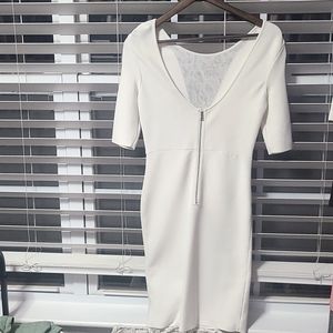 Cream bodycon dress